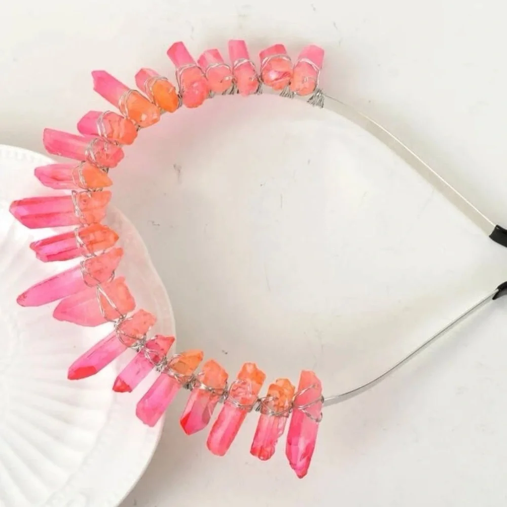 Enchanting Pink Crystal Goddess Headband – Unleash Your Inner Royalty! New Crown